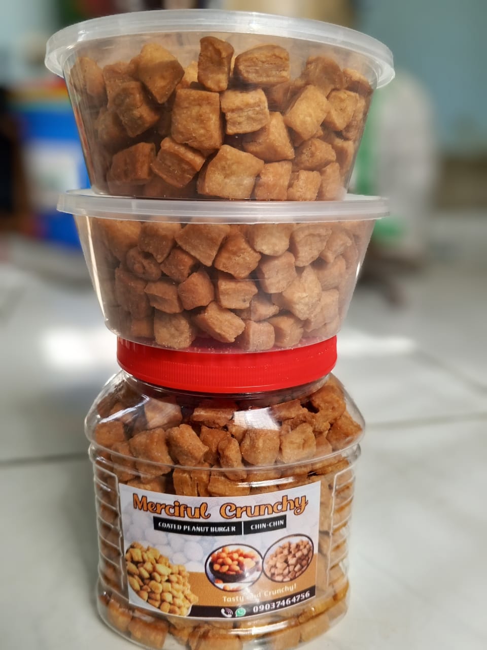 Close up of crunchy chinchin